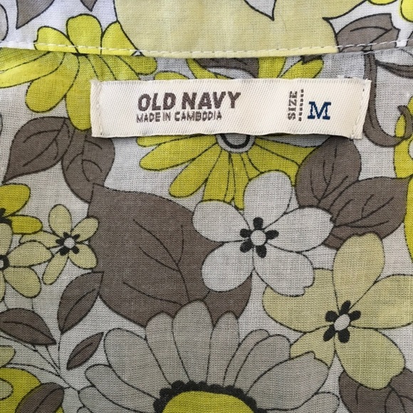 Lightweight Yellow & White Floral Print Top - Picture 4 of 4